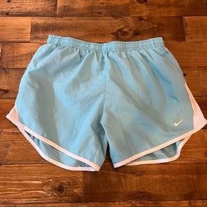 Teal Nike athletic shorts